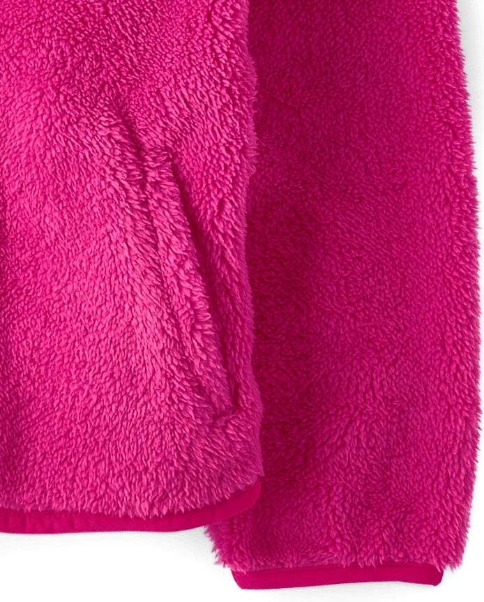 Girls Heavyweight Sherpa Zip Up Jacket
