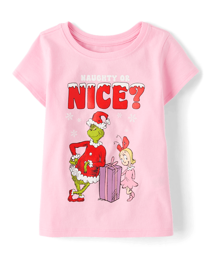Baby And Toddler Girls Dr. Seuss The Grinch™ Nice Christmas Graphic Tee