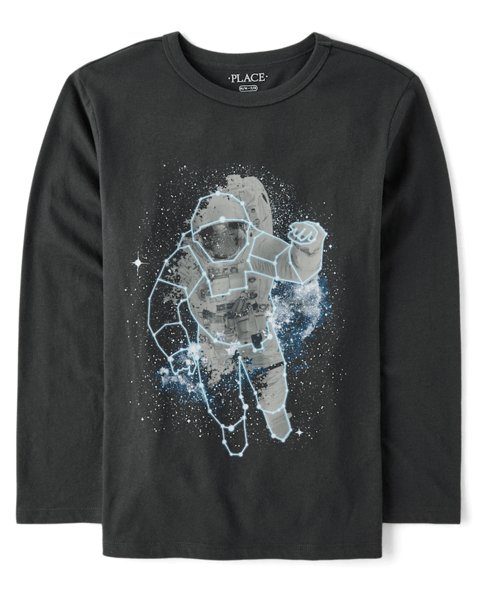Boys Glow Astronaut Graphic Tee