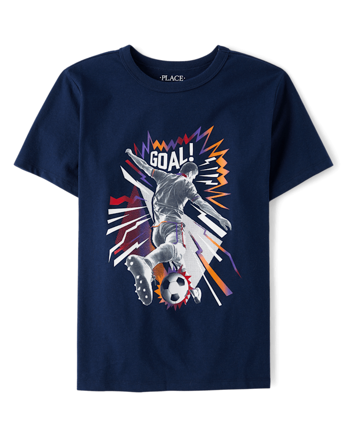 Boys Soccer Player Graphic Tee