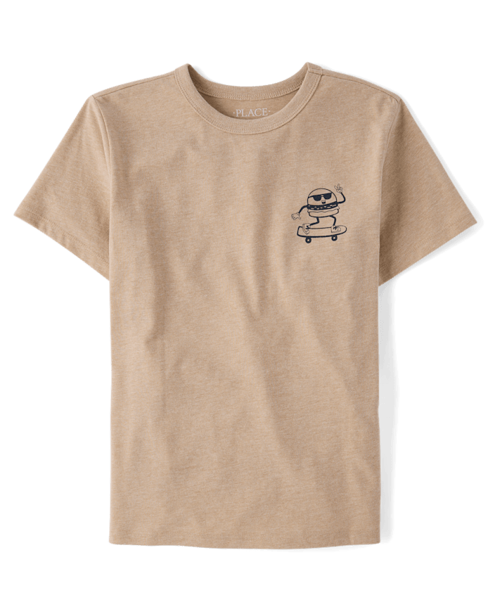 Boys Skater Burger Flip Graphic Tee