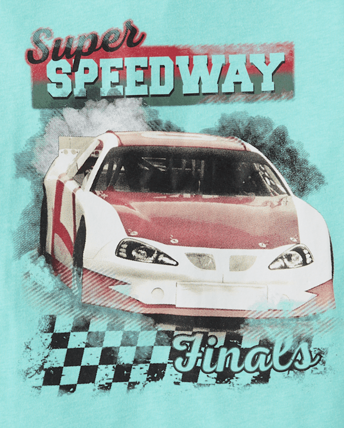 Boys Super Speedway Racecar Graphic Tee