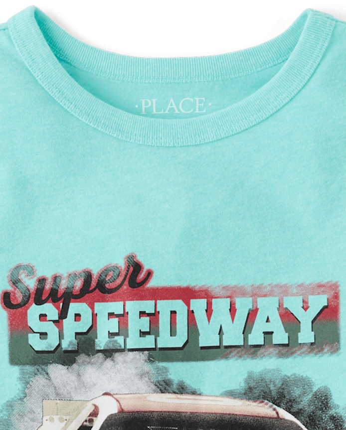 Boys Super Speedway Racecar Graphic Tee