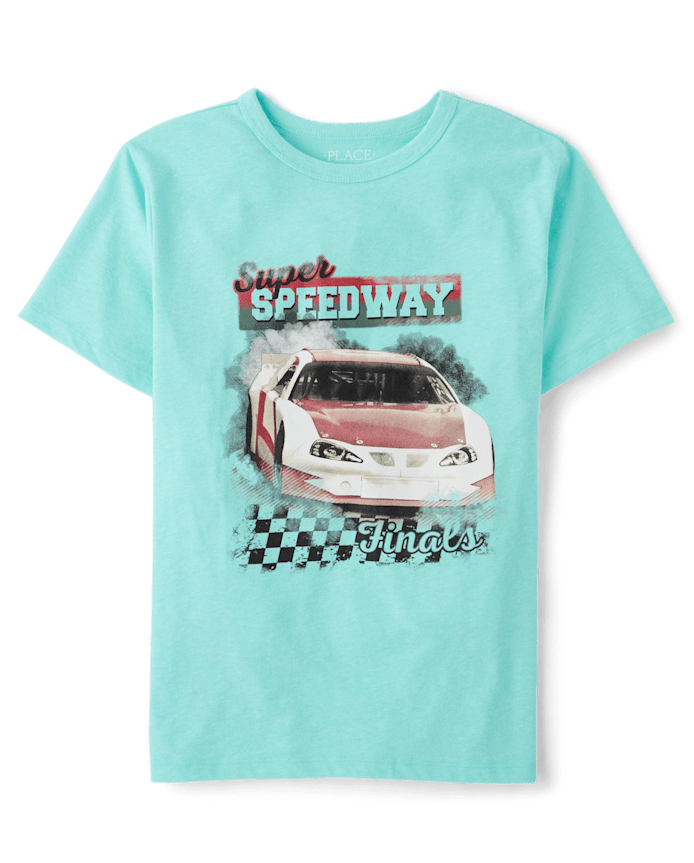 Boys Super Speedway Racecar Graphic Tee