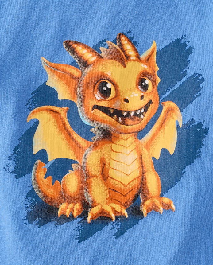 T-shirt graphique dragon pour bébé et tout-petit garçon