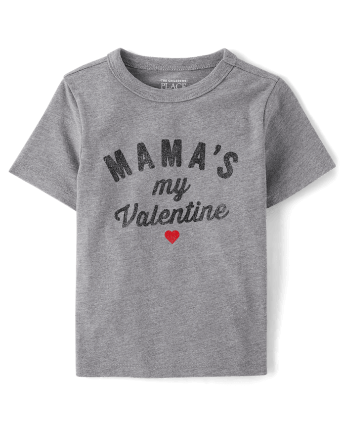 T-shirt graphique « Maman, ma Saint-Valentin » pour bébés et tout-petits garçons