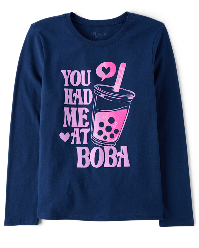 Girls You Had Me At Boba Graphic Tee