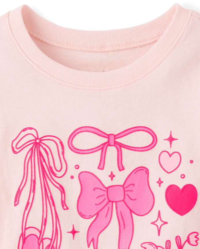 Baby And Toddler Girls Bows Graphic Tee