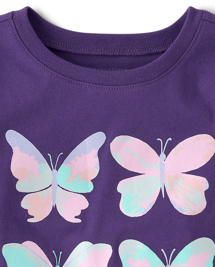 Baby And Toddler Girls Butterfly Love Graphic Tee