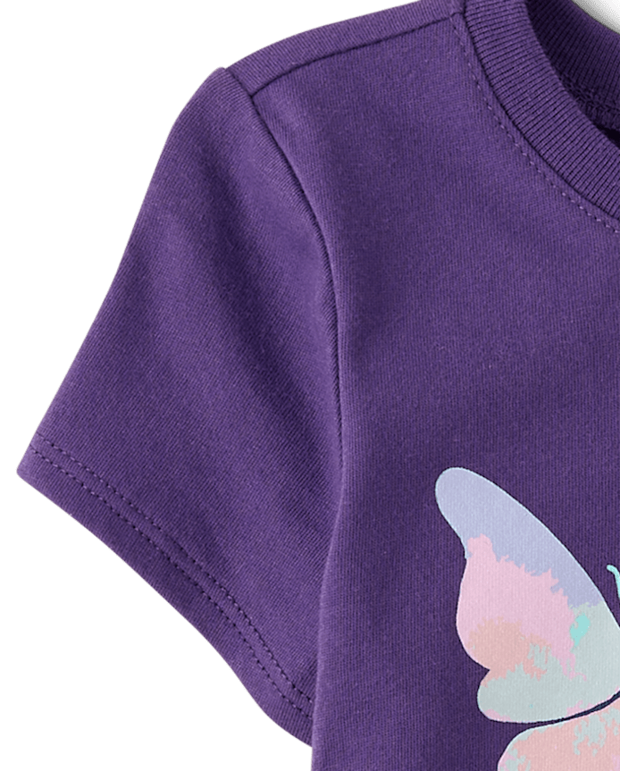 Baby And Toddler Girls Butterfly Love Graphic Tee
