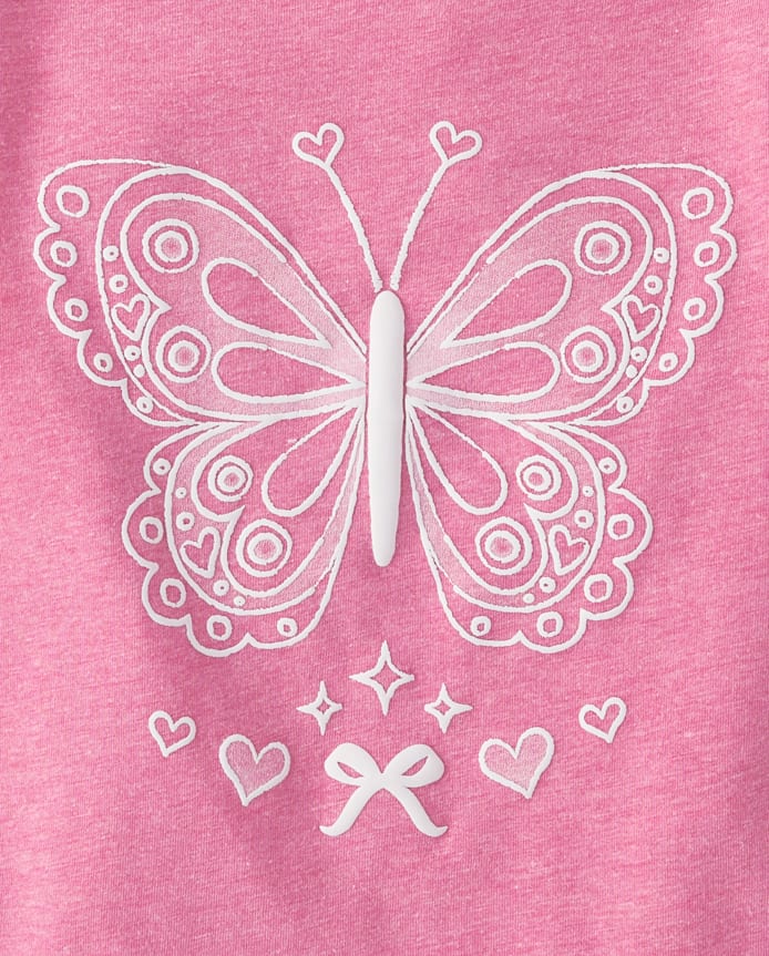 Baby And Toddler Girls Butterfly Graphic Tee