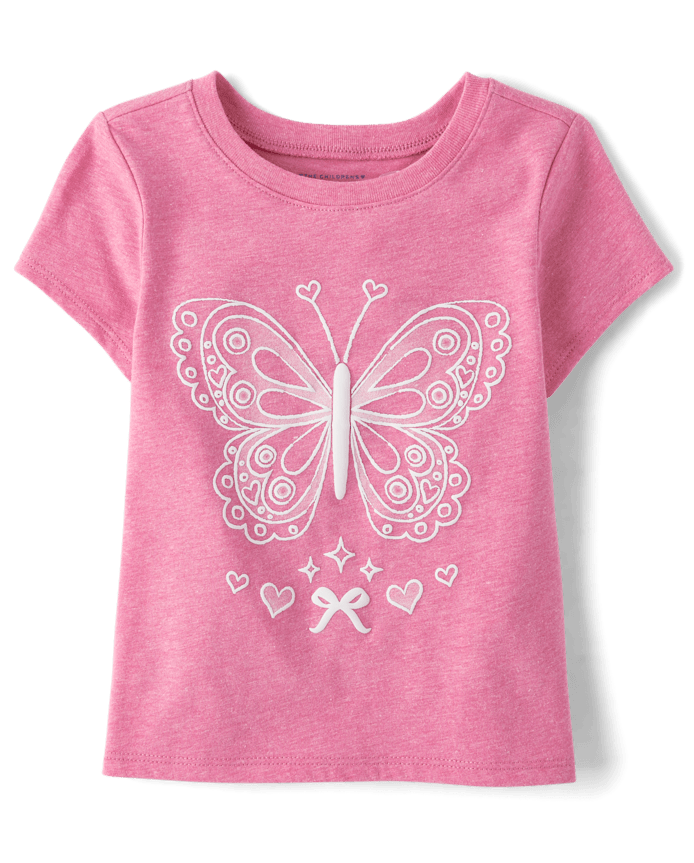 Baby And Toddler Girls Butterfly Graphic Tee