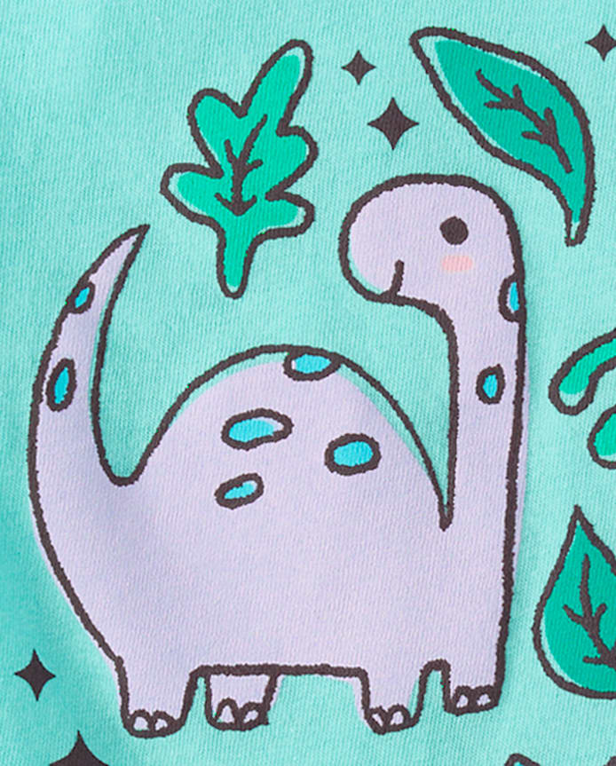 T-shirt graphique à motifs de dinosaures pour bébés et petites filles