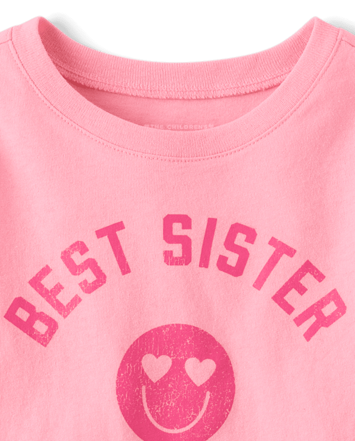 Baby And Toddler Girls Best Sister Graphic Tee