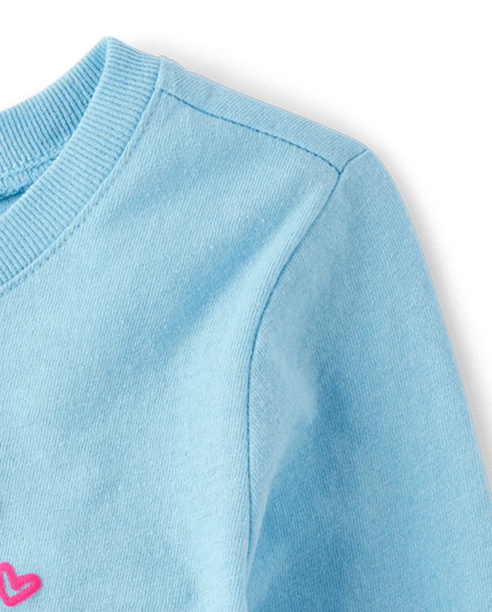 Baby And Toddler Girls Sweet Heart Cakes Puff Print Graphic Tee