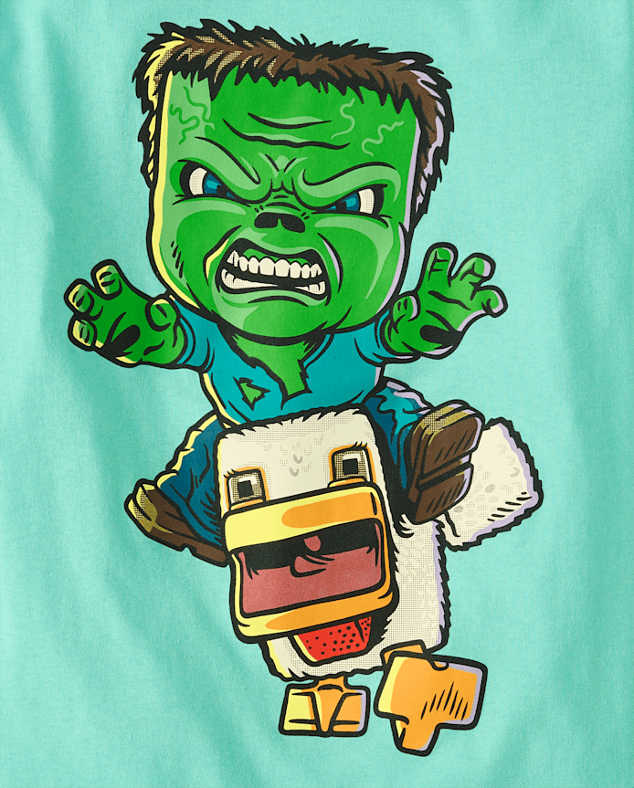 T-shirt graphique Minecraft™ Chicken Jockey pour garçon