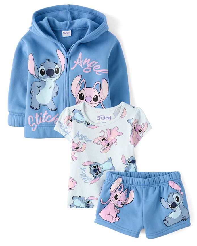 Girls Stitch™ And Angel 3-Piece Outfit Set