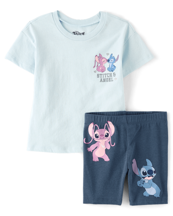 Girls Stitch™ And Angel 2-Piece Outfit Set