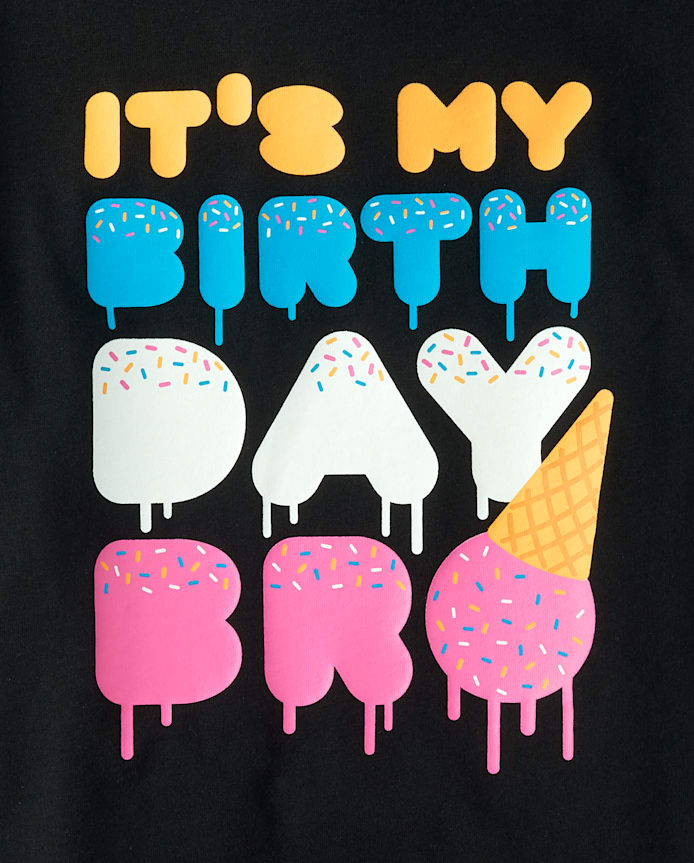 Boys It's My Birthday Bro Graphic Tee