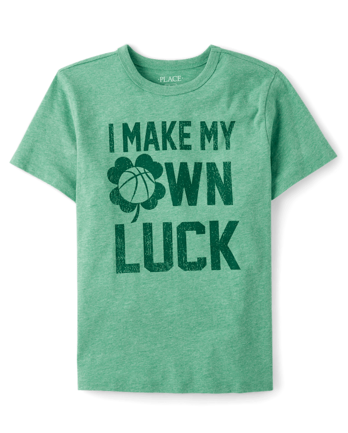 Boys St. Patrick's Day Make My Own Luck Graphic Tee