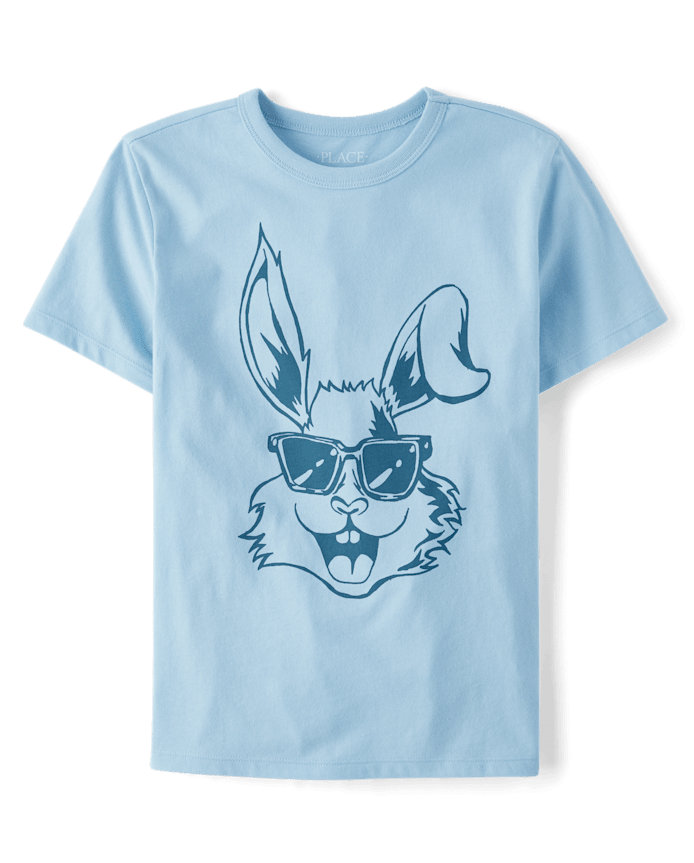 Boys Easter Bunny Sunglasses Graphic Tee