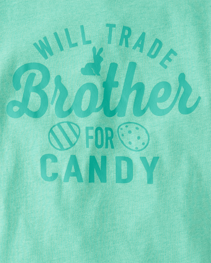 Kids Will Trade Brother For Candy Easter Egg Graphic Tee