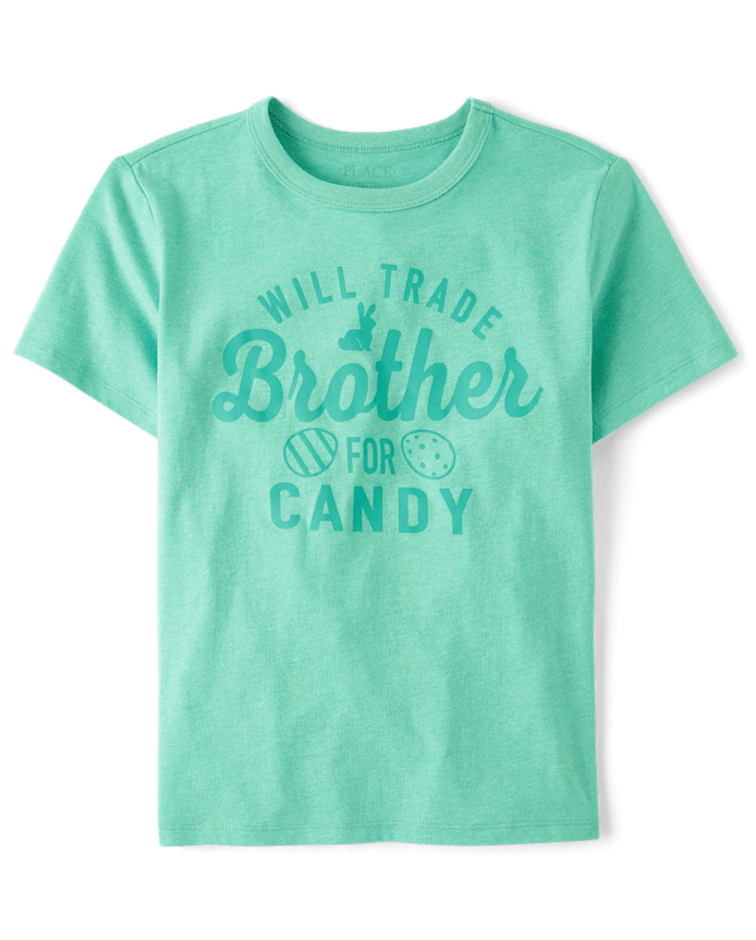 Kids Will Trade Brother For Candy Easter Egg Graphic Tee