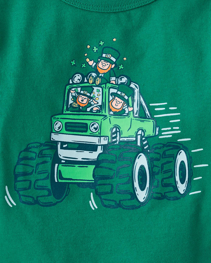 Baby And Toddler Boys St. Patrick's Day Truck Graphic Tee