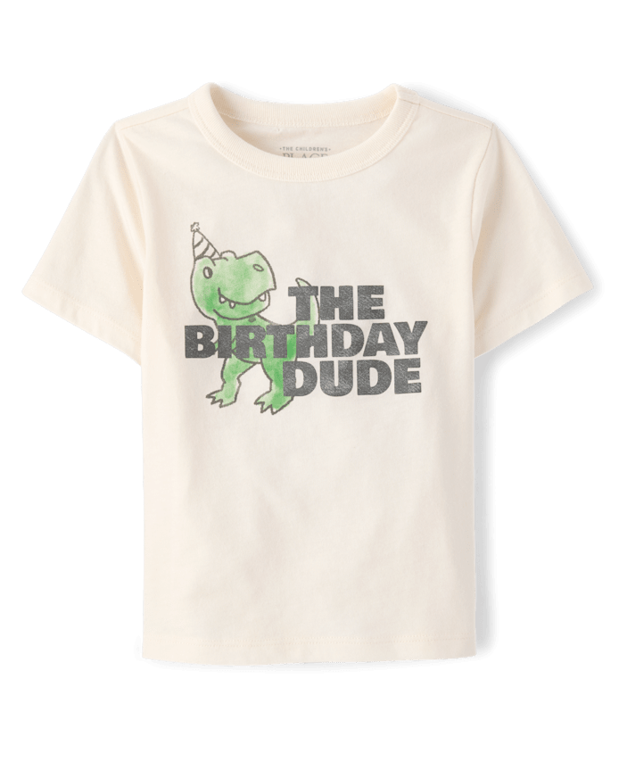 Baby And Toddler Boys Birthday Dude Graphic Tee