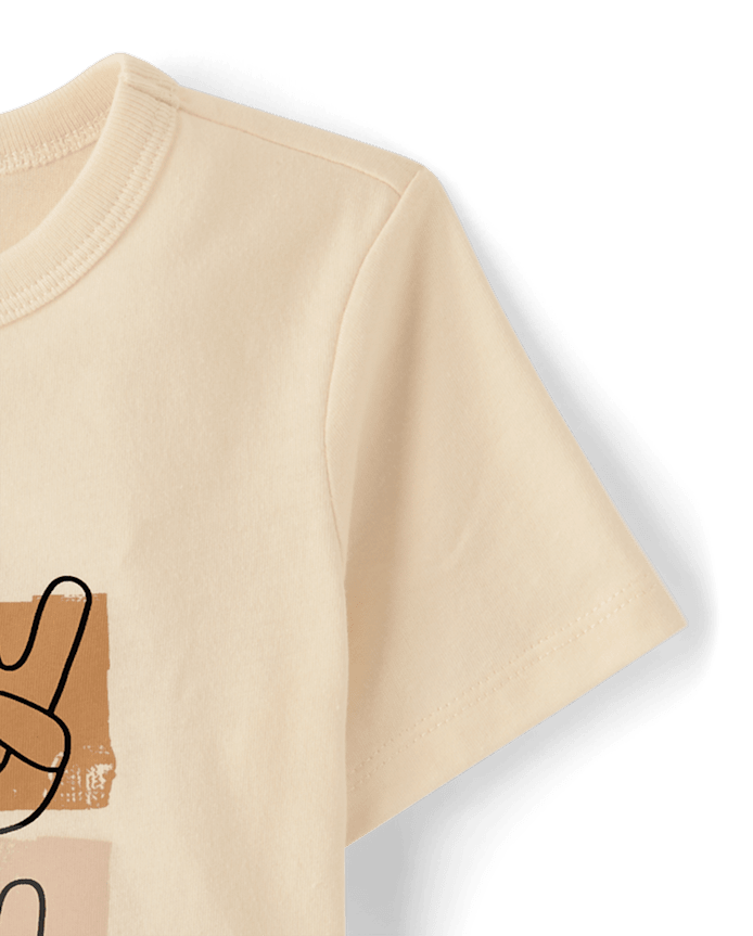 Baby And Toddler Boys Peace Sign Graphic Tee