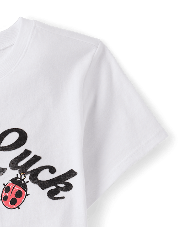 Girls St. Patrick's Day Good Luck Charm Graphic Tee