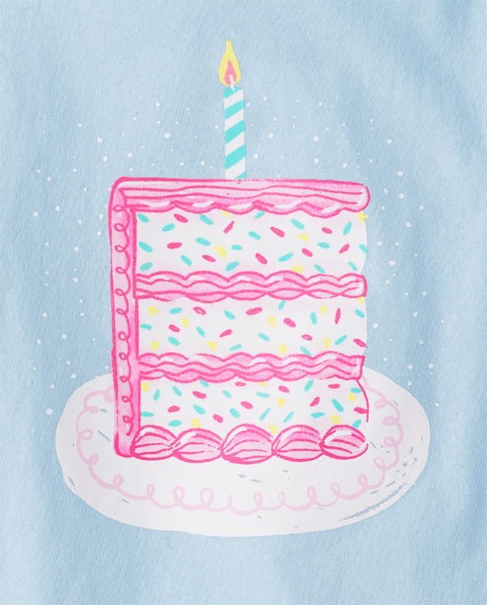 Girls Birthday Cake Graphic Tee