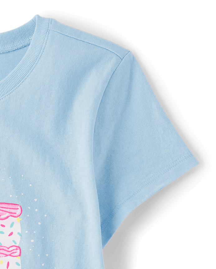 Girls Birthday Cake Graphic Tee