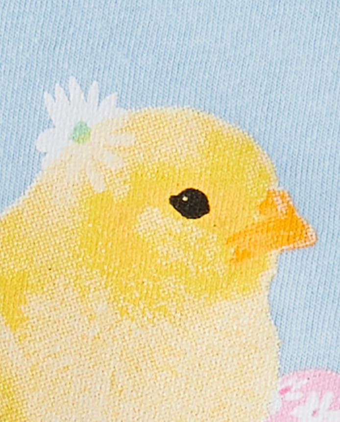 Girls Easter Chicks Rule Graphic Tee