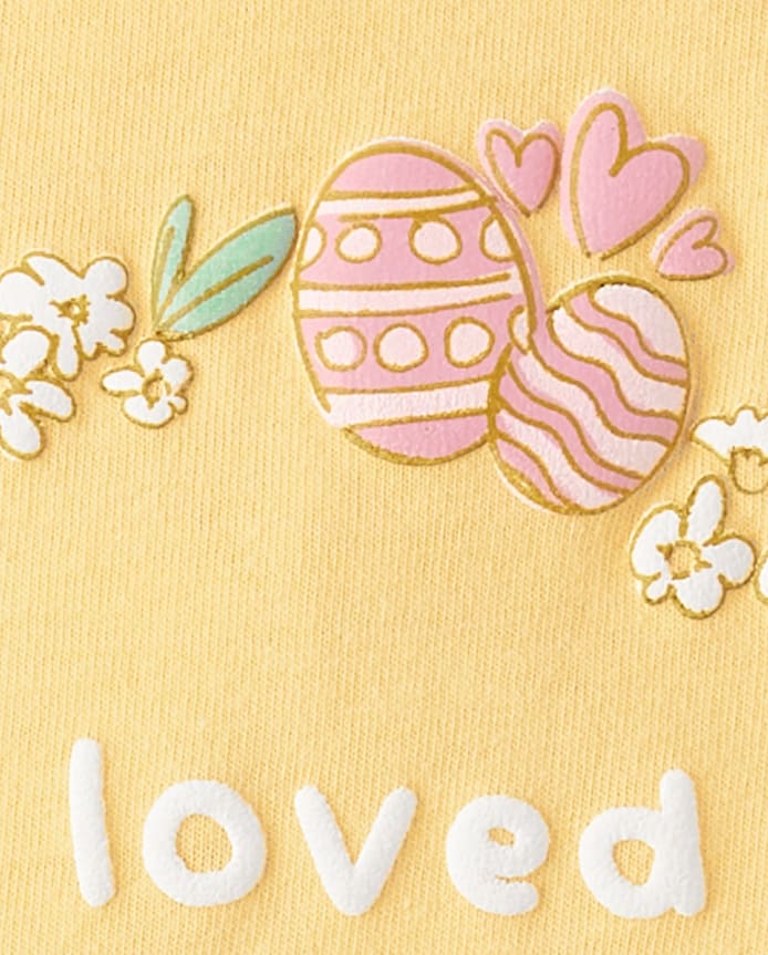 Girls Easter Loved By Every Bunny Graphic Tee