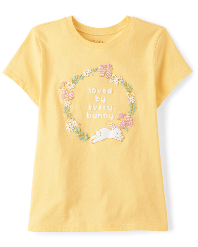 Girls Easter Loved By Every Bunny Graphic Tee