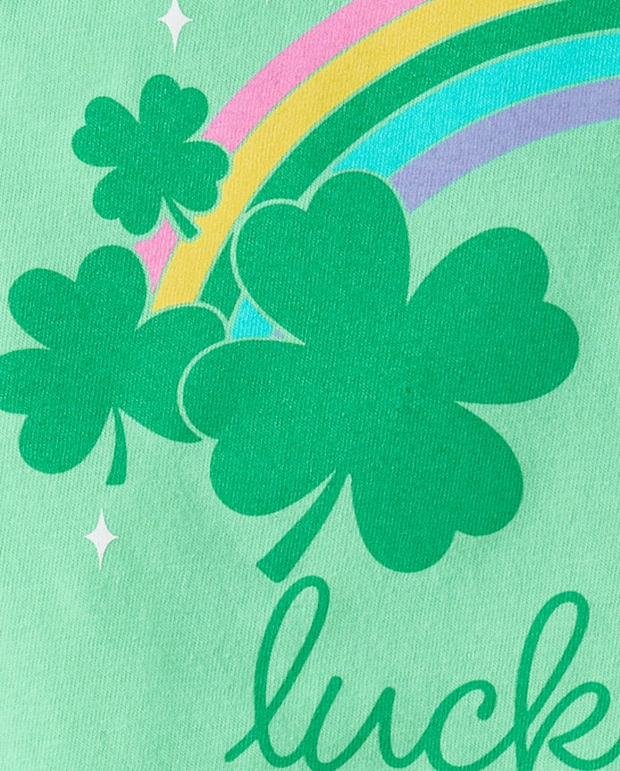 Girls St. Patrick's Day Lucky Girl Graphic Tee