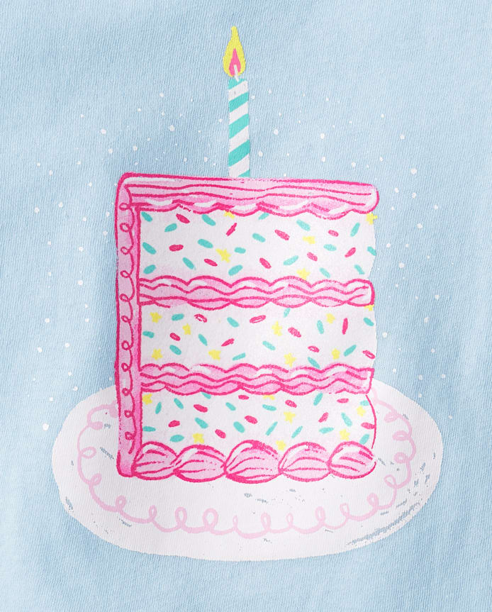 Baby And Toddler Girls Birthday Cake Graphic Tee
