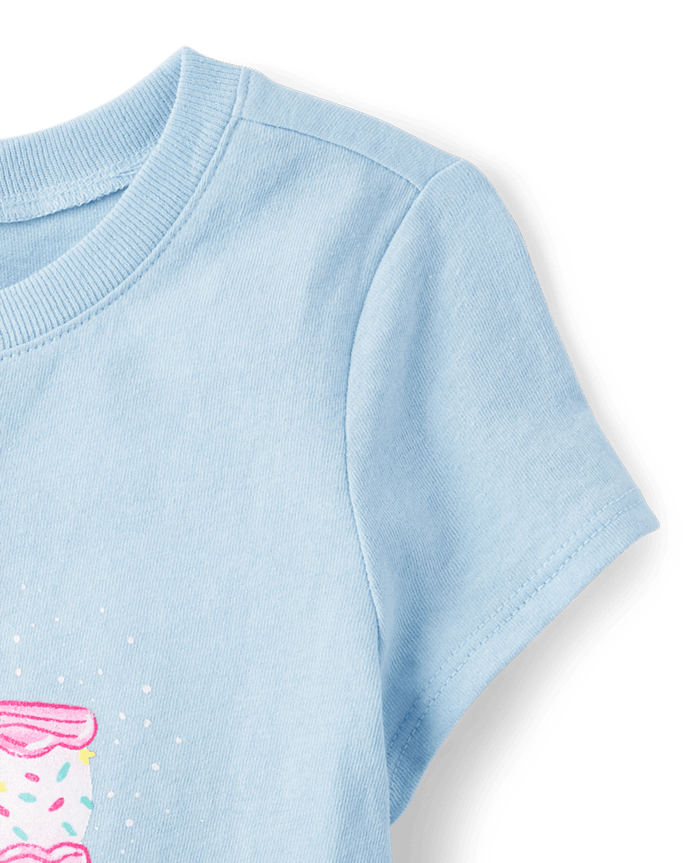 Baby And Toddler Girls Birthday Cake Graphic Tee