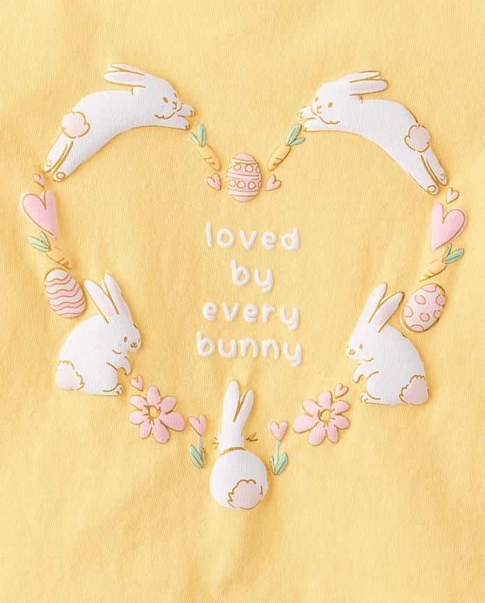 Baby And Toddler Girls Easter Loved By Every Bunny Graphic Tee