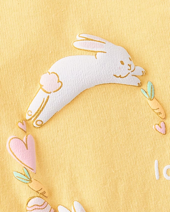 Baby And Toddler Girls Easter Loved By Every Bunny Graphic Tee