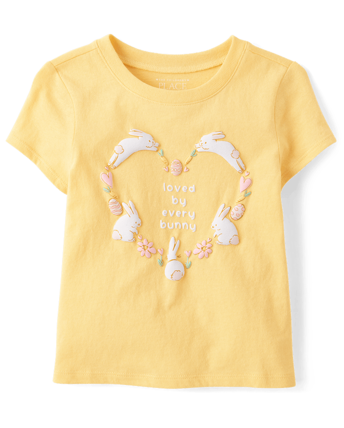 Baby And Toddler Girls Easter Loved By Every Bunny Graphic Tee