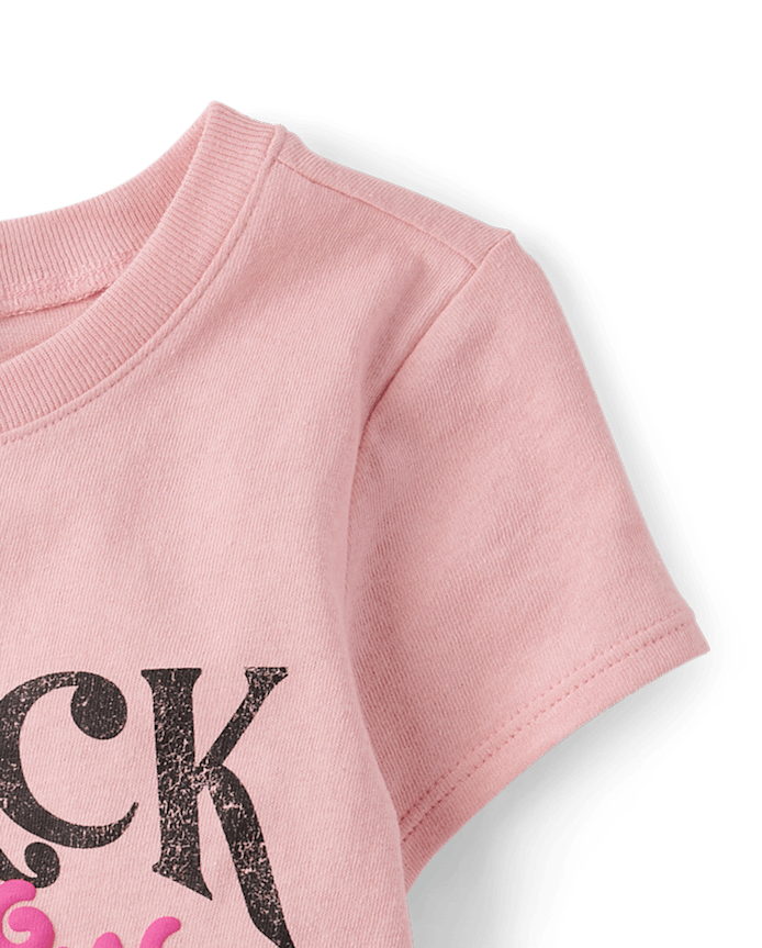 Baby And Toddler Girls Back History Graphic Tee