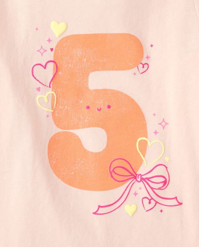 Baby And Toddler Girls Birthday Graphic Tee