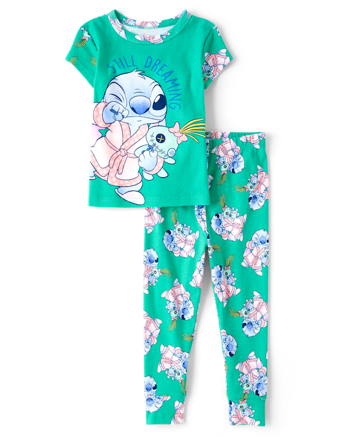 Baby And Toddler Girls Stitch™ Snug Fit Cotton Pajamas