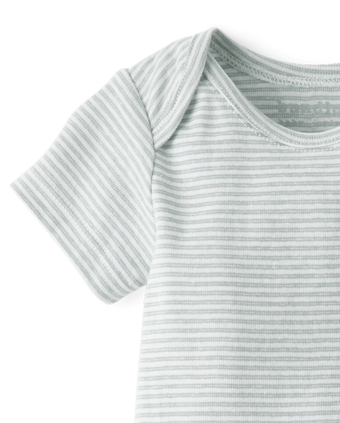 Baby Boys Marled Overalls 2-Piece Outfit Set