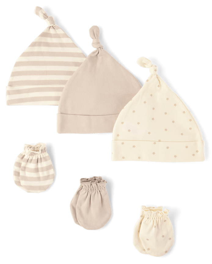 Baby Star Hat And Mittens 6-Piece Set