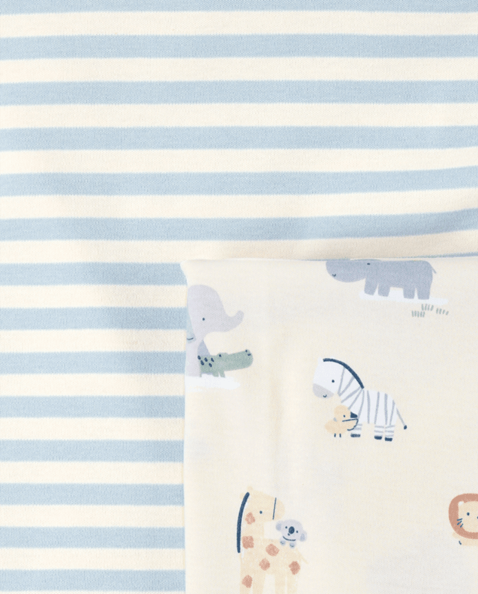 Baby Boys Animal Swaddle Blanket 2-Pack