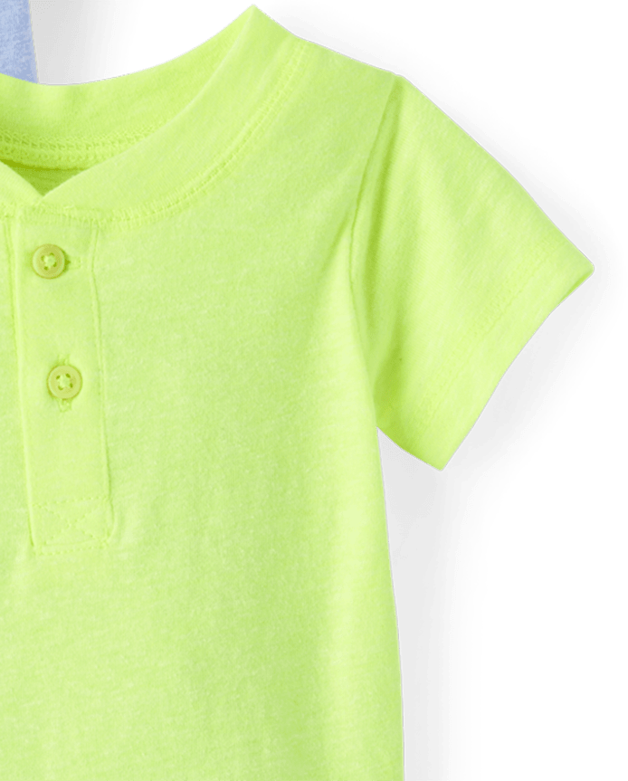 Baby Boys Marled Henley Bodysuit 3-Pack