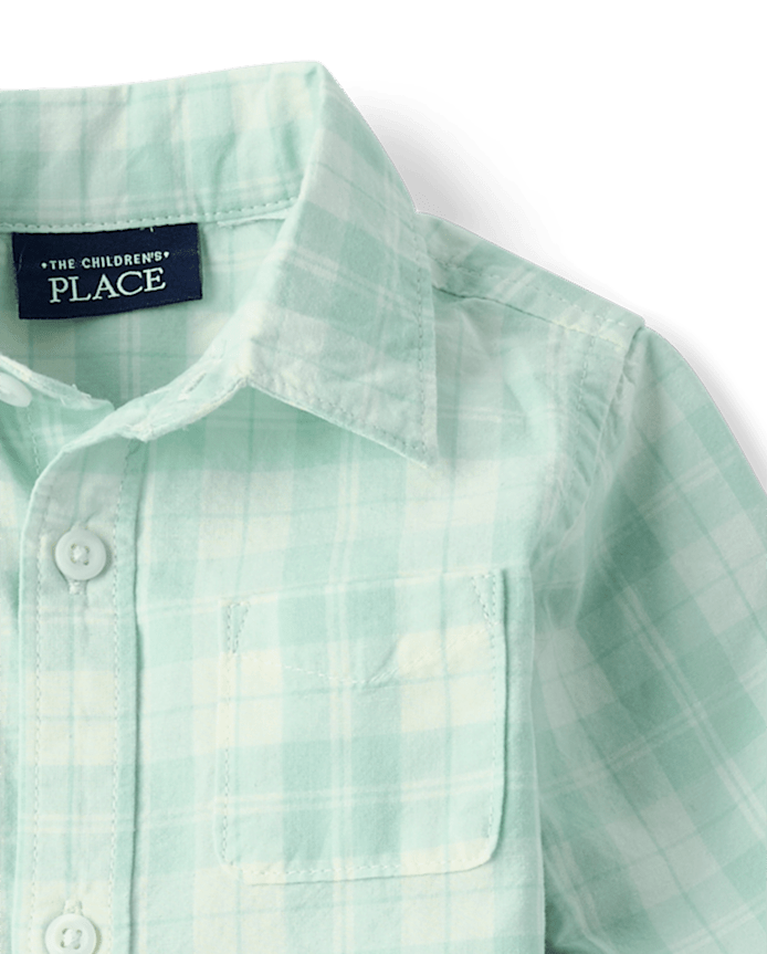 Baby Boys Plaid 2-Piece Outfit Set